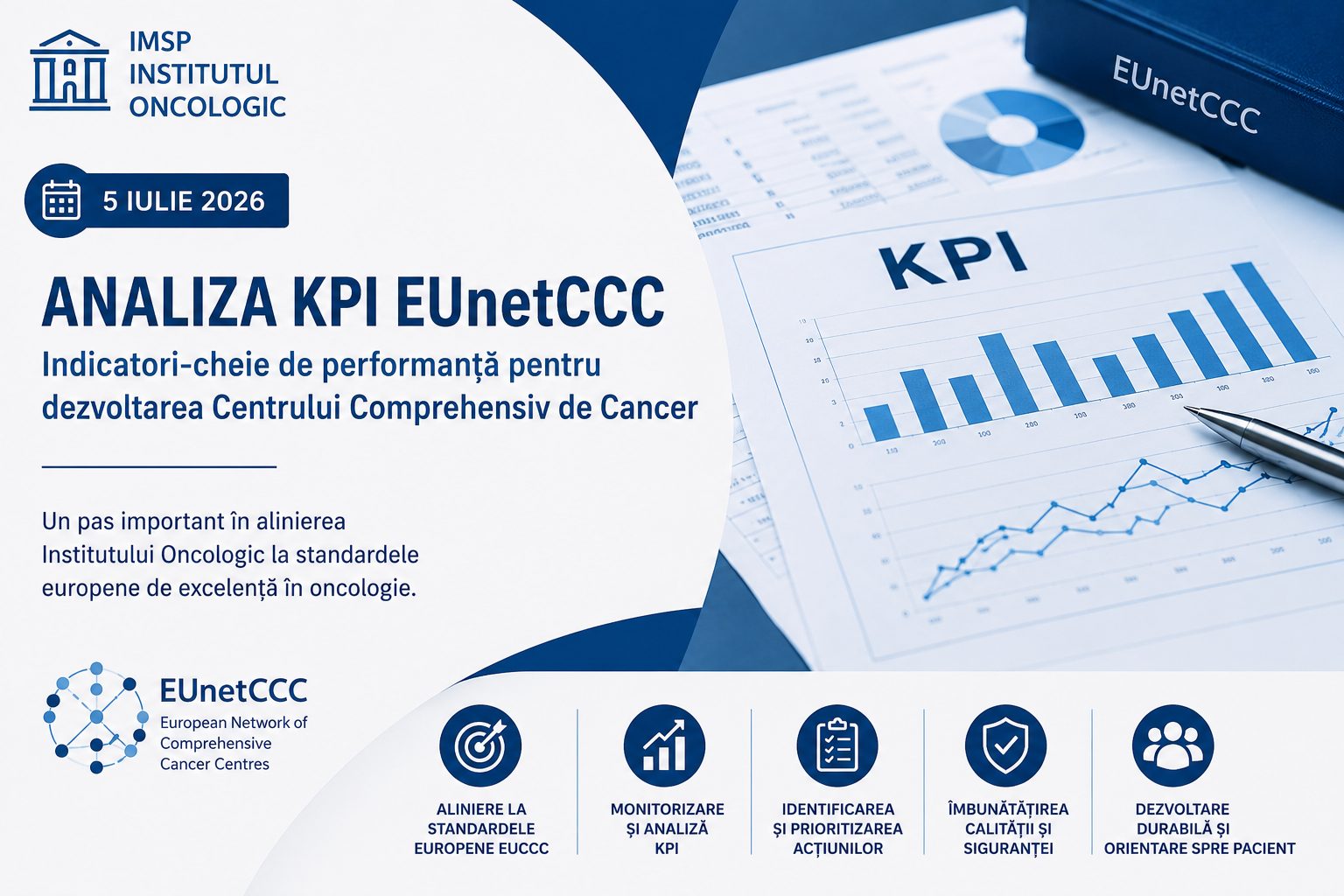Echipa națională EUnetCCC s-a reunit pentru analiza indicatorilor-cheie de performanță (KPI) în procesul de dezvoltare a Centrului Comprehensiv de Cancer