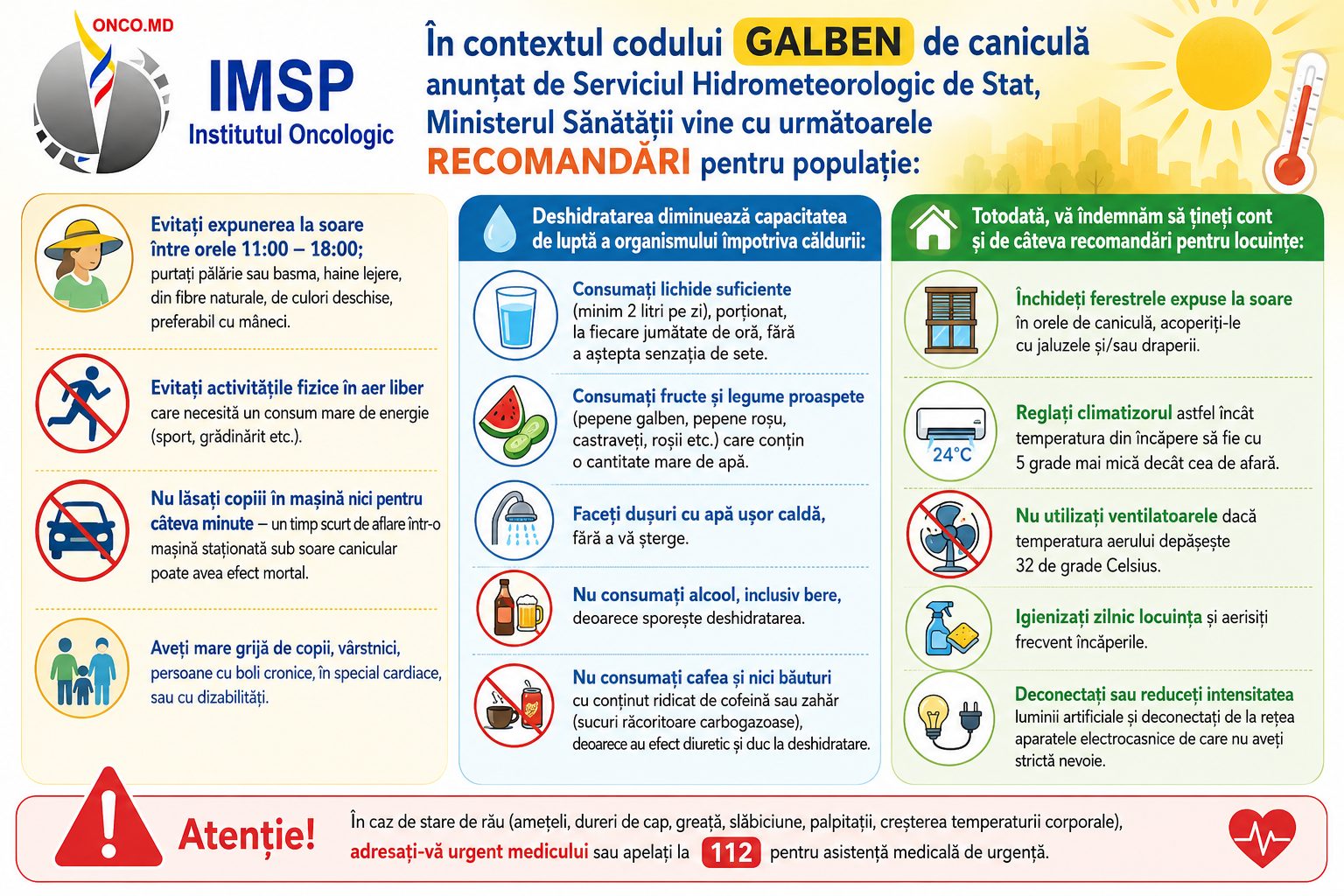 Recomandări în perioada de caniculă
