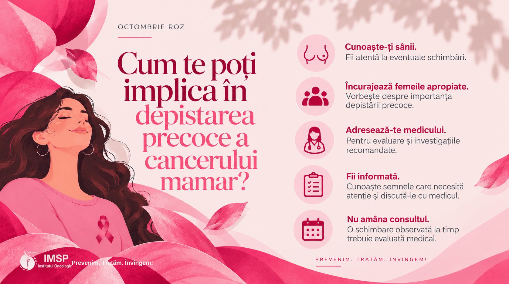 OCTOMBRIE ROZ | Cum te poți implica în depistarea precoce a cancerului mamar?